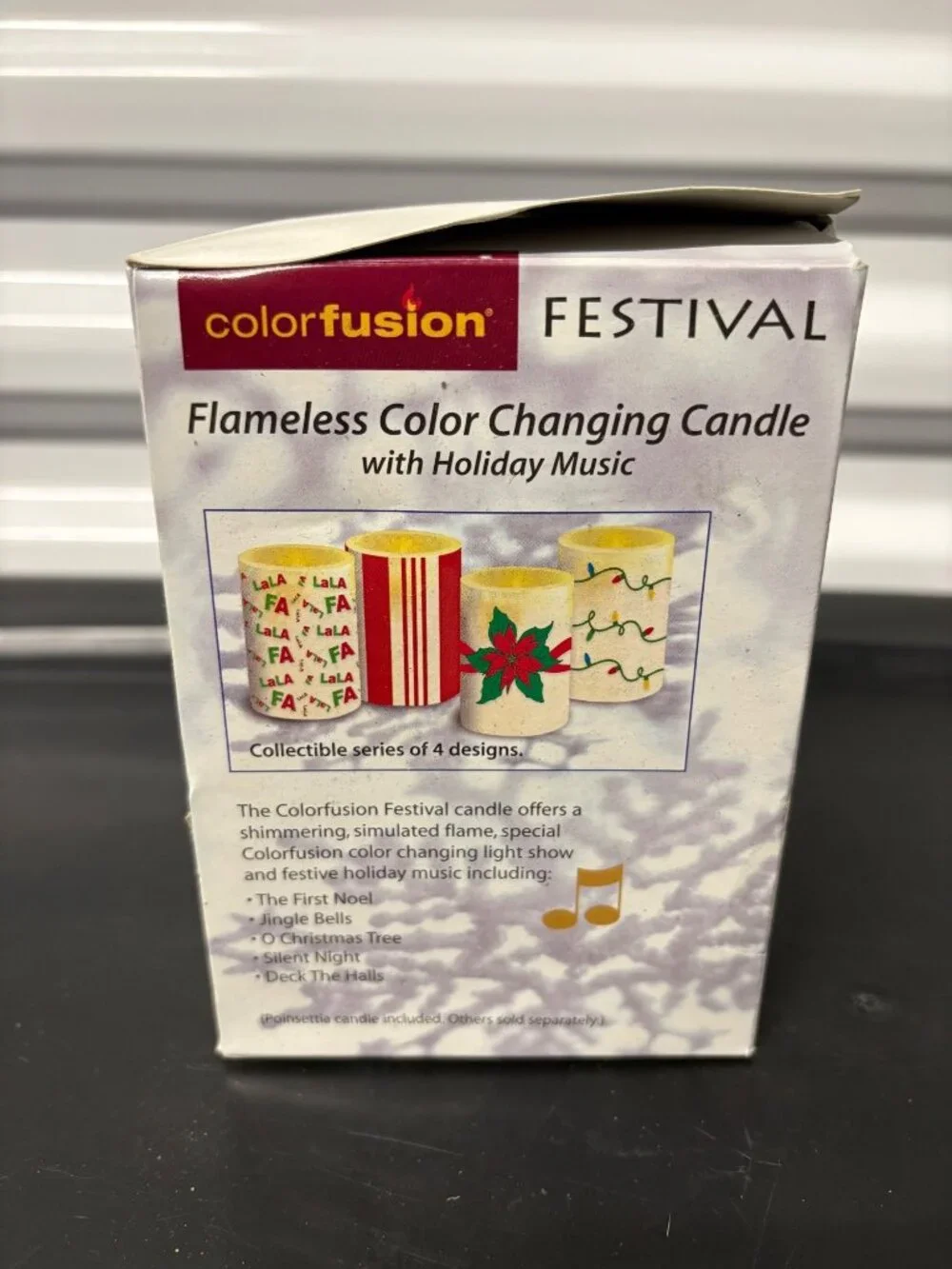 Colorfusion Flameless Color Changing Candle Christmas Flameless Music Poinsettia
